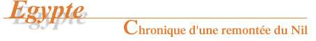Chronique d'une remontee du Nil