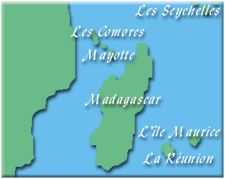 Carte de l'Océan Indien - Choisissez une zone
